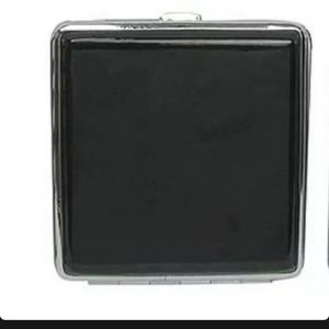 Cigarette Case Old Fashion Metal  Mirror  black New